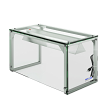 Prepline PSG-LT-27-S 27" Glass Sneeze Guard with LED Lighting for Salad Bars