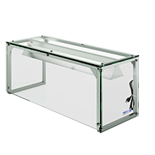 Prepline PSG-LT-36-S 36" Glass Sneeze Guard with LED Lighting for Salad Bars