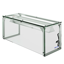 Prepline PSG-LT-36-S 36" Glass Sneeze Guard with LED Lighting for Salad Bars