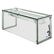Prepline PSG-LT-30 32" Glass Sneeze Guard with Lamp Bulb for Steam Table