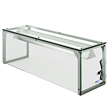 Prepline PSG-LT-60-S 60" Glass Sneeze Guard with LED Lighting for Salad Bars
