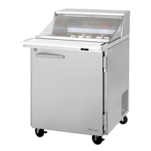 Turbo Air PST-28-12-N-CL Pro Series 27" Clear Lid Mega Top Prep Table w/ 12-Pan Top - 8 Cu. Ft.