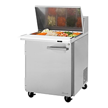 Turbo Air PST-28-12-N 27" Right-Hinged Mega Top Prep Table w/ 12-Pan Top - 8 Cu. Ft.