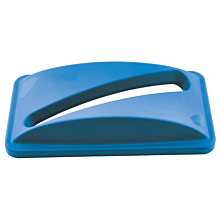 Winco PTCP-23L Blue Paper Recycling Cover for Slender Trash Can PTC-23L