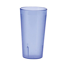 Winco PTP-12B 12 oz. Blue Pebbled Plastic Tumbler