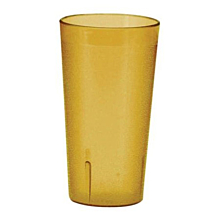 Winco PTP-20A 20 oz. Amber Pebbled Plastic Tumbler