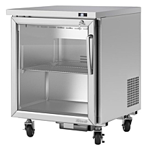 Turbo Air PUR-28-G-N Pro Series 27" Right-Hinged Glass Door Undercounter Refrigerator - 7 Cu. Ft.