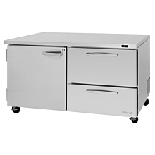 Turbo Air PUR-48-D2R-N Pro Series 48" Right-Hinged Door & 2 Left Drawer Undercounter Refrigerator - 12 Cu. Ft.