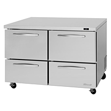 Turbo Air PUR-48-D4-N Pro Series 48" Four Drawer Undercounter Refrigerator - 12 Cu. Ft.