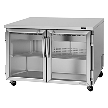 Turbo Air PUR-48-G-N Pro Series 48" Two Glass Door Undercounter Refrigerator - 12 Cu. Ft.