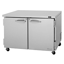 Turbo Air PUR-48-N-AL Pro Series 48" Two All Left Hinge Solid Door Undercounter Refrigerator - 12 Cu. Ft.