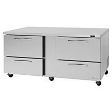Turbo Air PUR-72-D4-N Pro Series 72" Four Drawer Undercounter Refrigerator - 19 Cu. Ft.