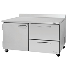 Turbo Air PWR-60-D2L-N Pro Series 60" Left-Hinged Door & 2 Right Drawer Worktop Refrigerator - 16 Cu. Ft.