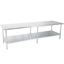 Prepline PWTG-3084 30"D x 84"L Stainless Steel Worktable with Undershelf