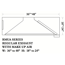 Global RMUA-48 48" Regular Exhaust with Make Up Air Hood