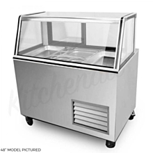 Custom SBC72 72" Refrigerated Salad Bar, Insulated Glass, LED Lights, Sliding Rear Doors