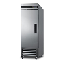 Summit SCRR232LH 28" Reach-In Stainless Steel Left Hand Swing Door Refrigerator - 23 Cu. Ft.