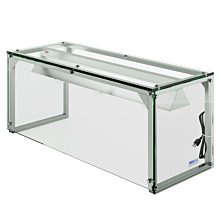 Prepline PSG-LT-48 48" Glass Sneeze Guard with Lamp Bulb for Steam Table