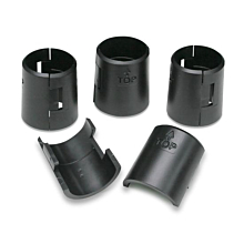 Wire Shelving Snap Sleeves, Black Stoppers (Set of 4)