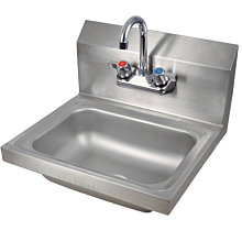 16" x 17" Wall Mounted Gooseneck Faucet NSF Hand Sink