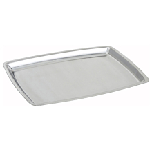 Winco SIZ-11B 11" Rectangular Stainless Steel Sizzling Platter