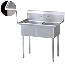  Economy 2 Compartment Utility Sink, 12