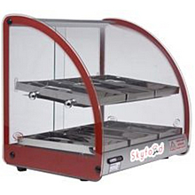 Skyfood FWD2-18R 18'' Food Warmer Display Case - Double Shelf - Red