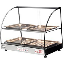 Skyfood FWD2-22-4P 22'' Food Warmer Display Case - Double Shelf with 4 Pan