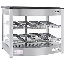 Skyfood FWD2S8P Food Warmer Display Case - Double Shelf 8 Pans - Steam Line