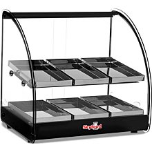 Skyfood FWD2-18BL 18-1/2" Countertop Heated Display Case w/ 6 Pans