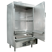 Town Food SM-24-R-STD-NG 24" Natural Gas Indoor Galvanized Steel Smokehouse with Right Door Hinge - 45,000 BTU