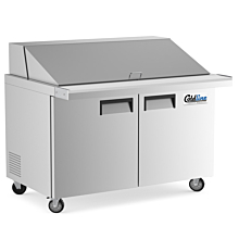 Coldline SMP-48T 48" Mega Top Refrigerated Sandwich Prep Table with Cutting Board and Food Pans