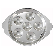 Winco SND-6 Stainless Steel 6 Hole Snail Dish