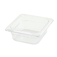 Winco SP7602 1/6 Size Clear Polycarbonate Food Pan - 2 1/2" Depth