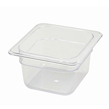 Winco SP7604 1/6 Size Clear Polycarbonate Food Pan - 3 1/2" Depth