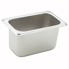 Winco SPN4 4" Deep Ninth Size Steam Pan