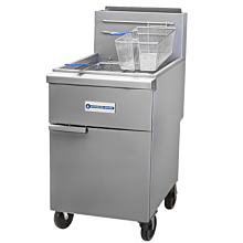 Standard Range SR-F5-NG 80 lb. Natural Gas Stainless Steel Floor Fryer - 150,000 BTU