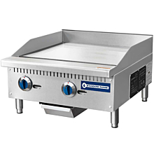 Standard Range SR-G24-M 24" Commercial Countertop 2 Burner Gas Griddle with Manual Control - 60,000 BTU