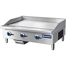 Standard Range SR-G36-M 36" Commercial Countertop 3 Burner Gas Griddle with Manual Control - 90,000 BTU