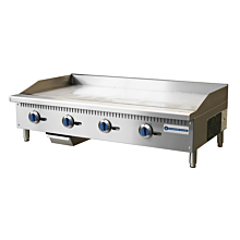 Standard Range SR-G48-M 48" Commercial Countertop 4 Burner Gas Griddle with Manual Control - 120,000 BTU