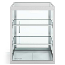 Custom Glass 10"L x 10"D x 14"H, 2 Shelves, Upright Countertop Straight Glass Food Display Case, Dry