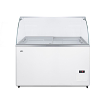 Summit NOVA35GDC 43" White Tall Height Ice Cream Display Case Dipping Cabinet Freezer - 11.7 Cu. Ft.