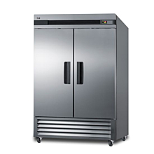 Summit SCRR492 55" Reach-In Stainless Steel Double Swing Door Refrigerator - 49 Cu. Ft.