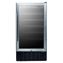 Summit SWC1840BADA ADA Compliant 18" Wine Cellar for Built-in or Freestanding Use with Lock and LED Lighting