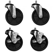 Turbo Air 5" Casters (2 with Brake) 1/2" Diameter & 13 TPI