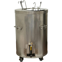 Tandoor Morni CS01 24" x 24" x 37" Liquid Propane Gas Stainless Steel Clay Catering Tandoor Oven - 100,000 BTU