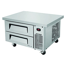 Turbo Air TCBE-36SDR-E-N6 Super Deluxe Series 42" Extended Top Two Drawer Chef Base Refrigerator - 5 Cu. Ft.