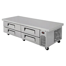 Turbo Air TCBE-82SDR-E-N Super Deluxe Series 89" Extended Top Four Drawer Chef Base Refrigerator - 16 Cu. Ft.