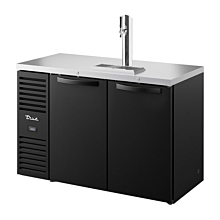 True TDR52-RISZ1-L-B-SS-1 52" Reach-In Two-Section Solid Door Refrigerated Draft Bar Cooler with One Tap Column