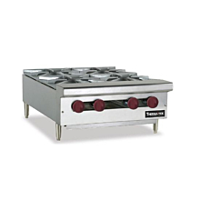 Therma-Tek TCHP24-4-NG 24" Natural Gas Countertop w. Four Open Burner Hot Plate - 120000 BTU